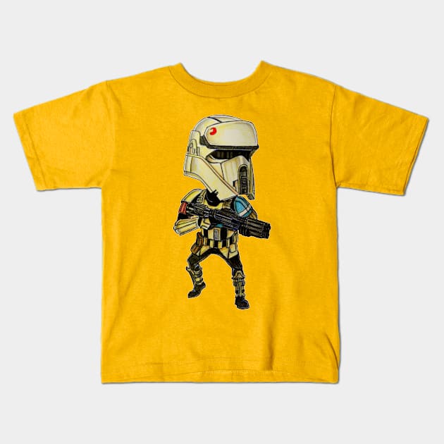 Chibi Scarif Kids T-Shirt by tabslabred